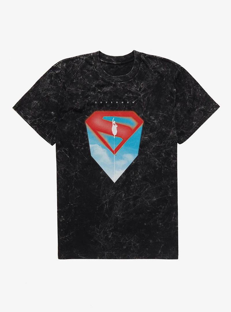 DC Comics Superman Flying Silhouette Mineral Wash T-Shirt