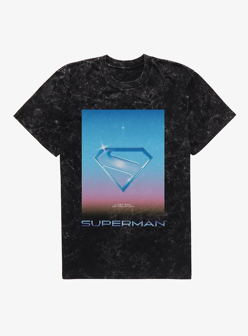 DC Comics Superman Crystal Logo Mineral Wash T-Shirt