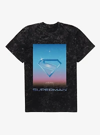 DC Comics Superman Crystal Logo Mineral Wash T-Shirt