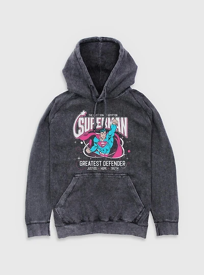 DC Comics Superman Greatest Defender Mineral Wash Hoodie BoxLunch Exclusive