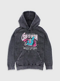 DC Comics Superman Greatest Defender Mineral Wash Hoodie BoxLunch Exclusive