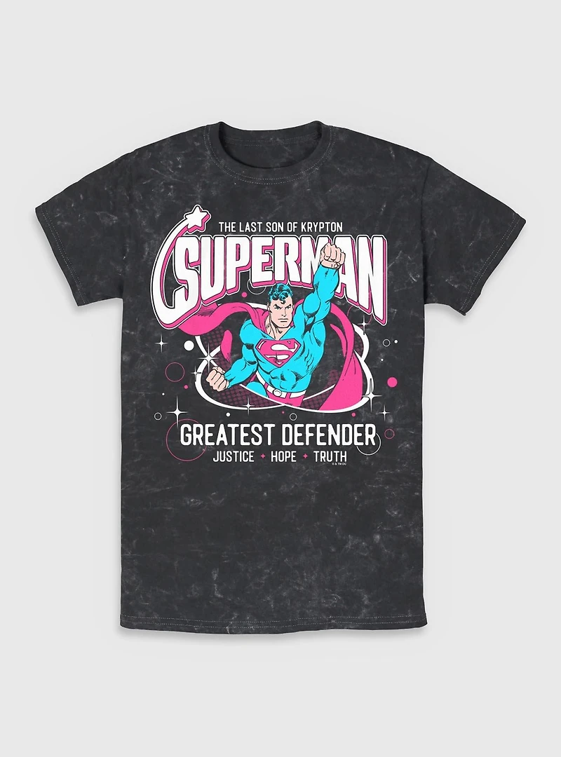 DC Comics Superman Greatest Defender Mineral Wash T-Shirt BoxLunch Exclusive