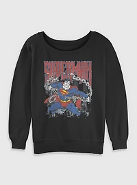 DC Comics Superman Unchained Girls Slouchy Sweatshirt BoxLunch Exclusive