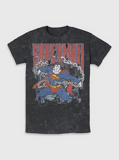 DC Comics Superman Unchained Mineral Wash T-Shirt BoxLunch Exclusive