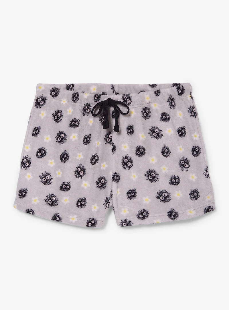 Studio Ghibli® Spirited Away Floral Soot Sprites Women's Plush Sleep Shorts - BoxLunch Exclusive