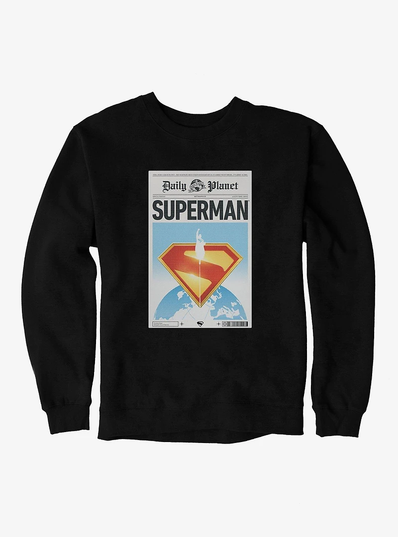 DC Comics Superman Daily Planet Front Page Sweatshirt