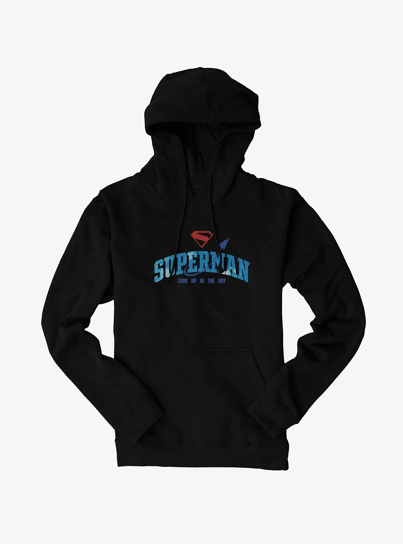 DC Comics Superman Look Up The Sky Logo Hoodie