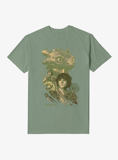 How To Train Your Dragon Hiccup And Toothless Garment Dye T-Shirt