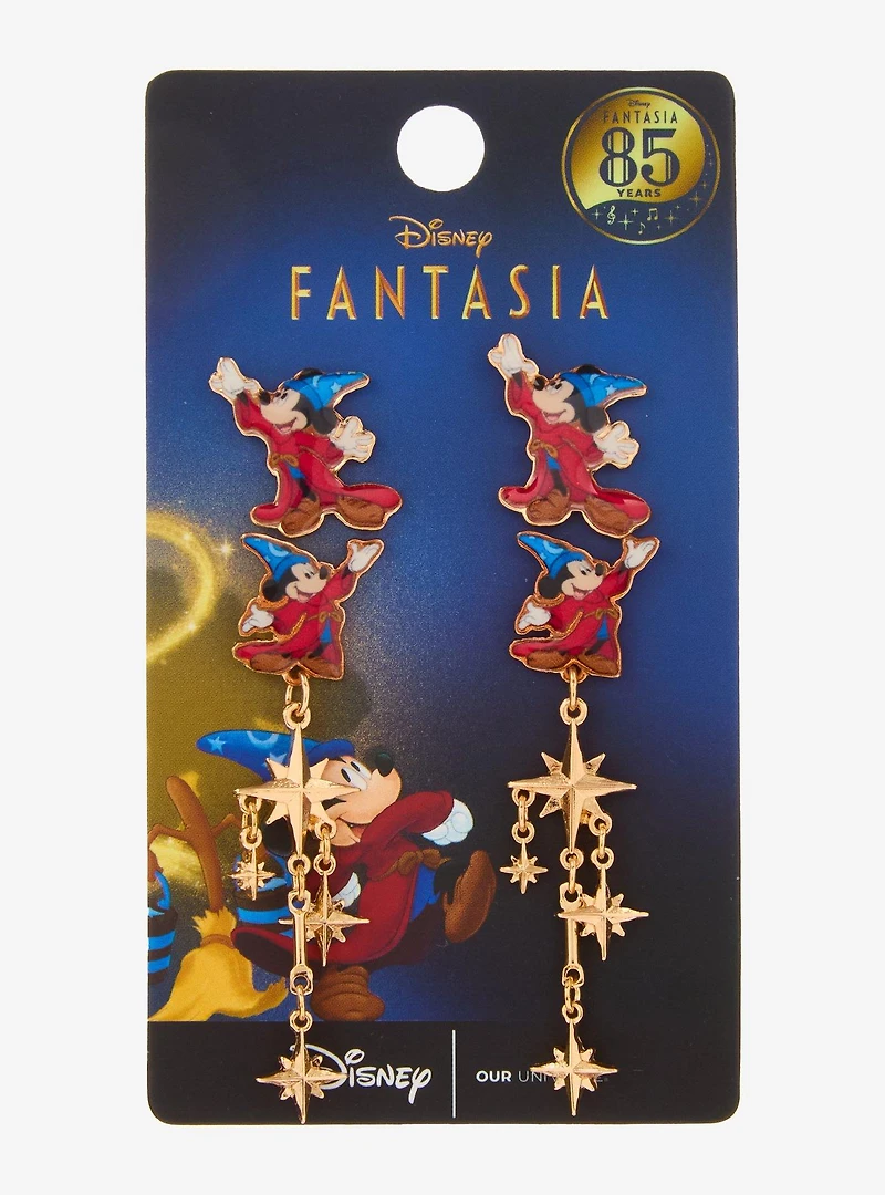 Disney Fantasia 85th Anniversary Sorcerer Mickey Star Dangling Earring Set — BoxLunch Exclusive