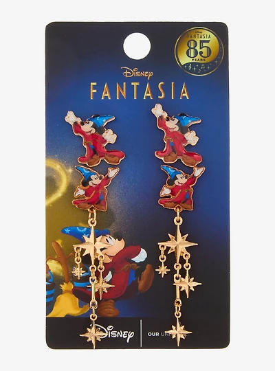 Disney Fantasia 85th Anniversary Sorcerer Mickey Star Dangling Earring Set — BoxLunch Exclusive