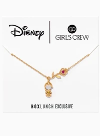 Girls Crew Disney Beauty and the Beast Belle Rose Necklace — BoxLunch Exclusive