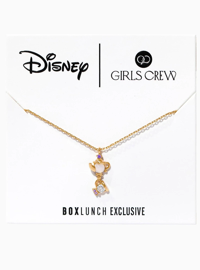 Girls Crew Disney Beauty and the Beast Mrs. Potts and Chip Necklace — BoxLunch Exclusive