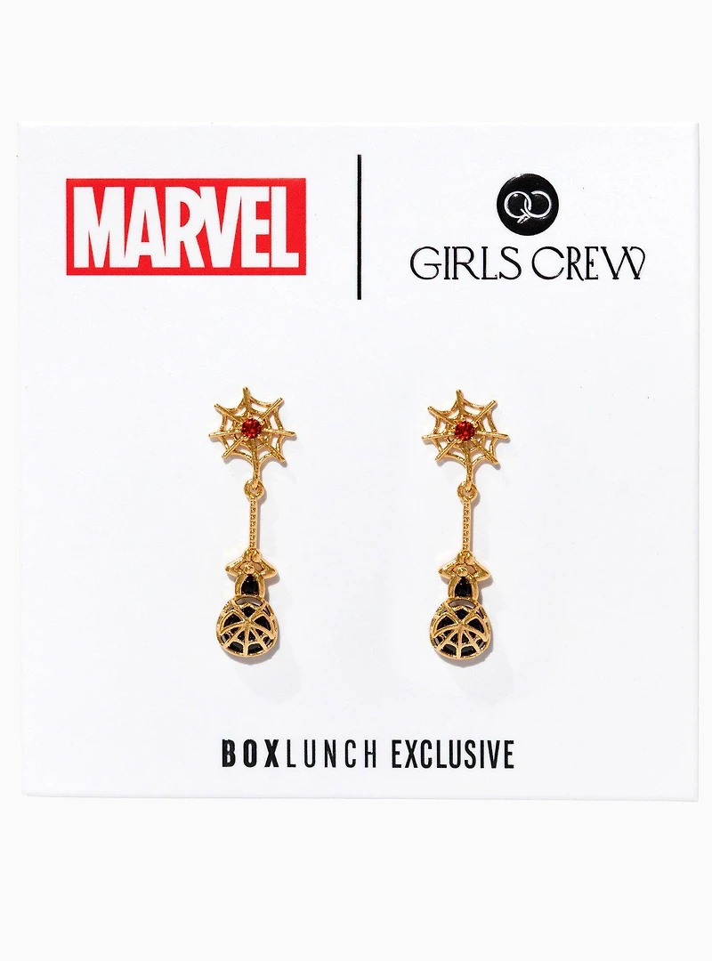 Girls Crew Marvel Spider-Man Miles Morales Web Stud Earrings - BoxLunch Exclusive