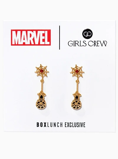 Girls Crew Marvel Spider-Man Miles Morales Web Stud Earrings - BoxLunch Exclusive
