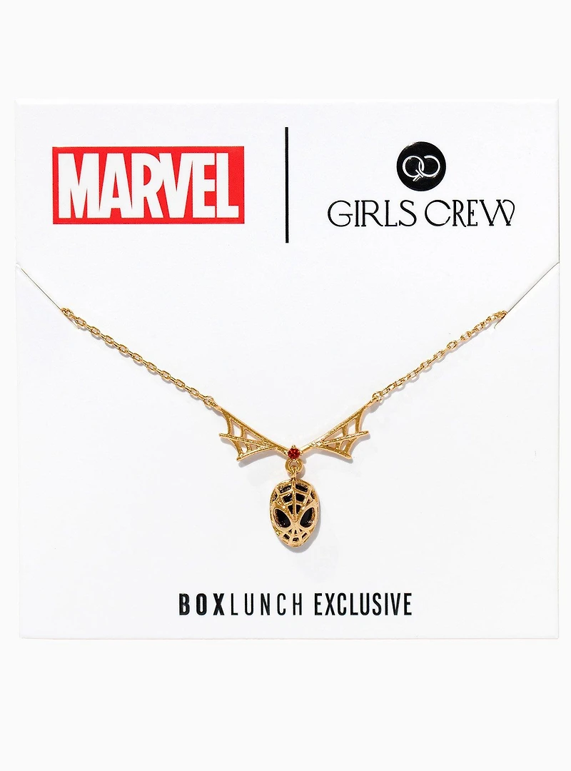 Girls Crew Marvel Spider-Man Miles Morales Web Necklace - BoxLunch Exclusive