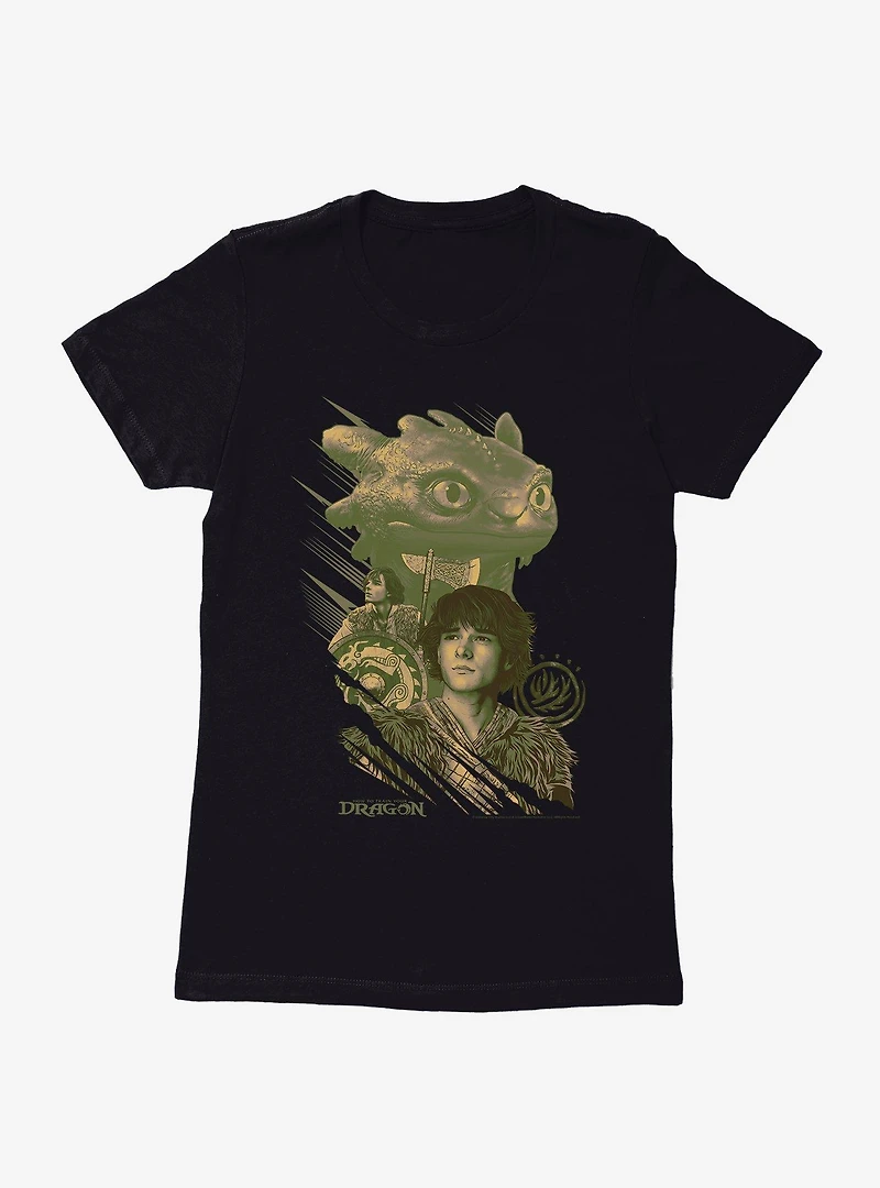 How To Train Your Dragon Hiccup and Toothless Womens T-Shirt
