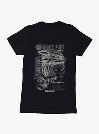 How To Train Your Dragon Night Fury Stats Womens T-Shirt