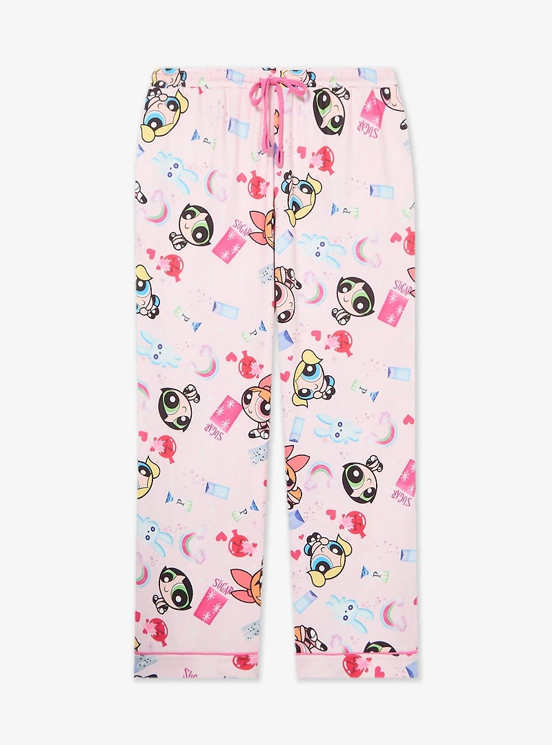 The Powerpuff Girls Pink Allover Print Plus Sleep Pants - BoxLunch Exclusive
