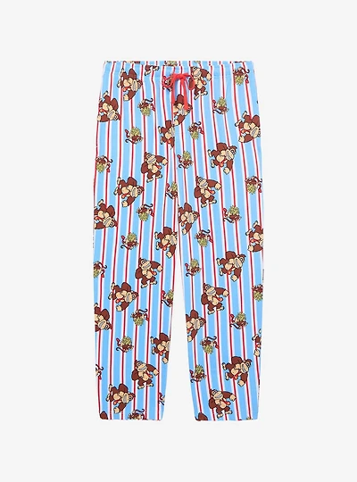 Nintendo Donkey Kong Allover Print Striped Sleep Pants — BoxLunch Exclusive
