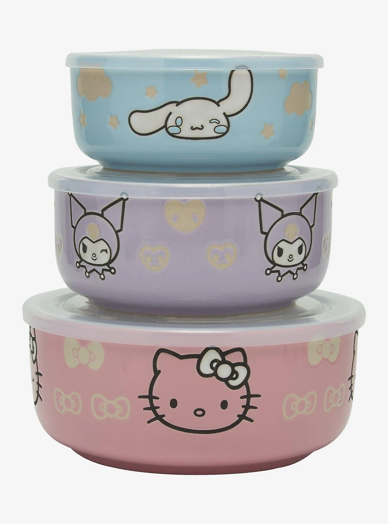 Sanrio Trio Bowl Set With Lids — BoxLunch Exclusive