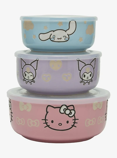 Sanrio Trio Bowl Set With Lids — BoxLunch Exclusive
