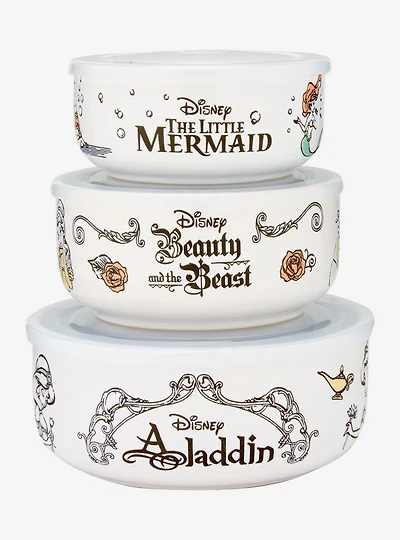 Disney Princess Classic Bowl Set With Lids — BoxLunch Exclusive