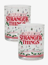 Stranger Things Christmas Icons Glass Cup Set — BoxLunch Exclusive