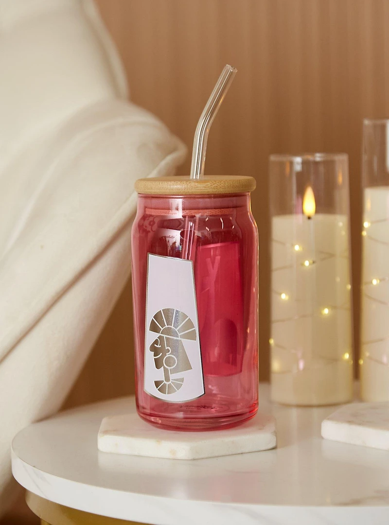 Disney The Emperor's New Groove Glass With Straw — BoxLunch Exclusive