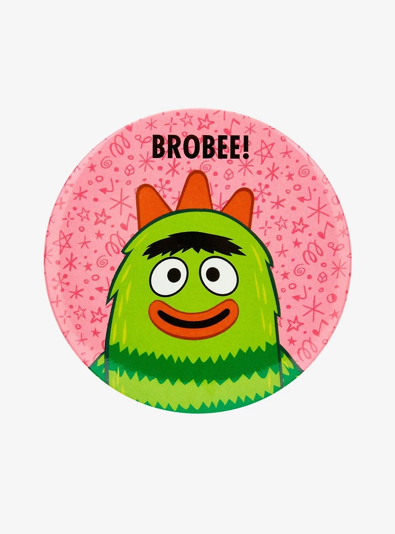 Yo Gabba Gabba! Brobee Circle Button Pin