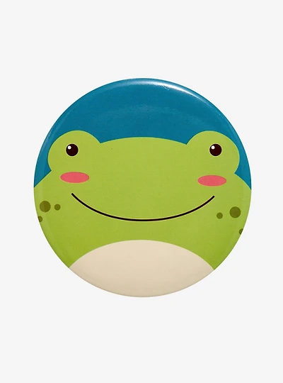 Smiling Frog Button Pin