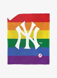 MLB New York Yankees Pride Series Silk Touch Sherpa Throw Blanket