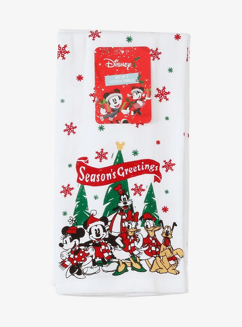 Disney Mickey and Friends Season's Greetings Kitchen Towel Set