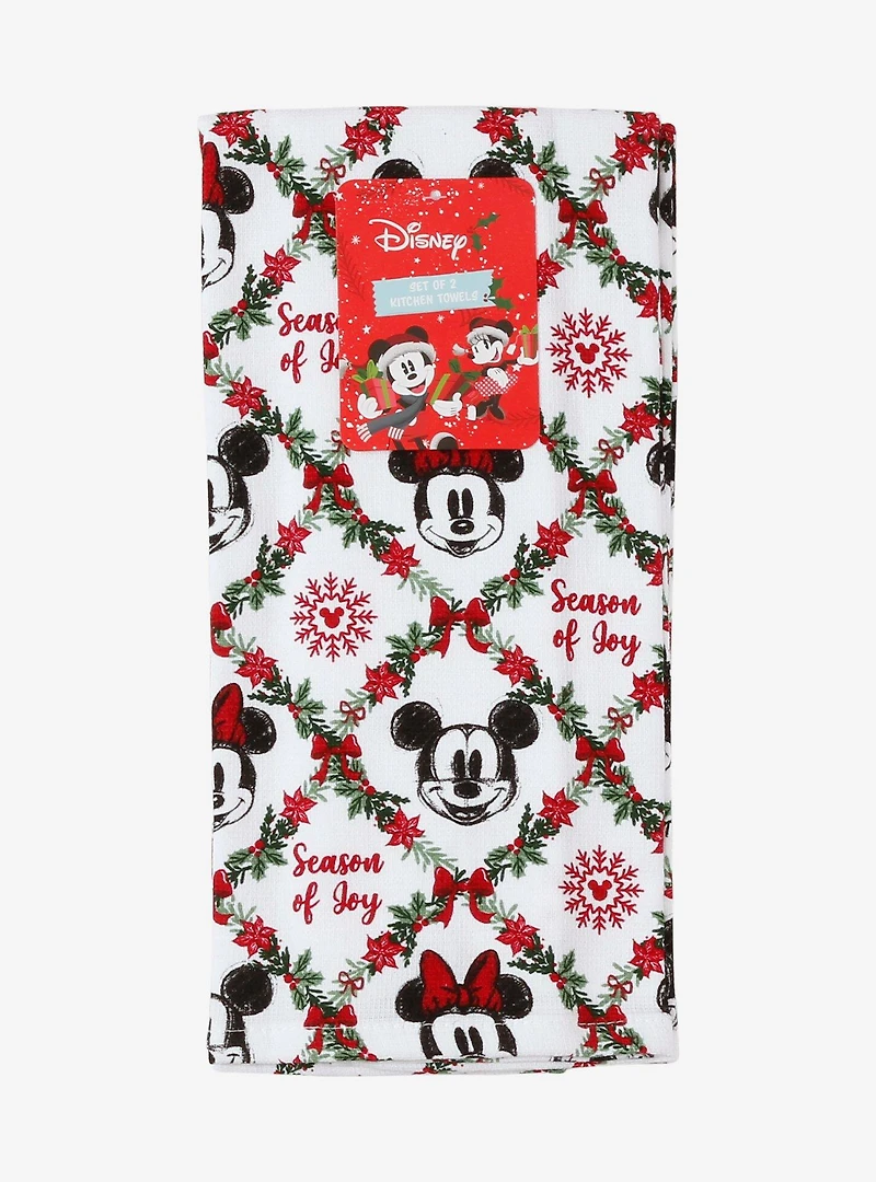 Disney Mickey & Minnie Holiday Kitchen Towel Set