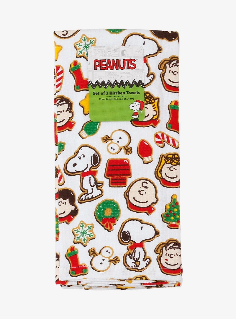 Peanuts Christmas Cookies Holiday Kitchen Towel Set