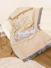 Sanrio Pompompurin Gingham Portrait Tapestry Throw - BoxLunch Exclusive