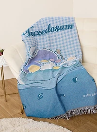 Sanrio Tuxedo Sam Gingham Portrait Tapestry Throw - BoxLunch Exclusive