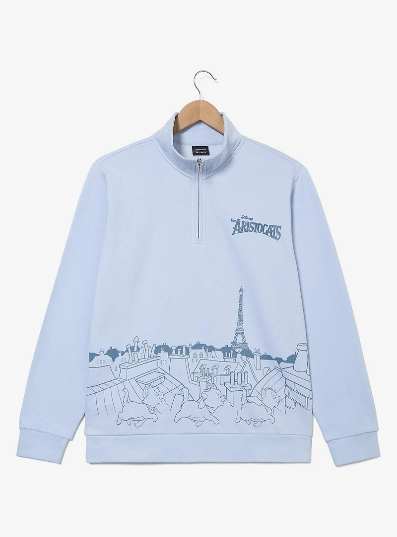 Disney The Aristocats Paris Quarter Zip Crewneck — BoxLunch Exclusive