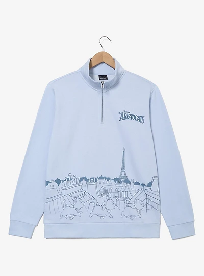 Disney The Aristocats Paris Quarter Zip Crewneck — BoxLunch Exclusive