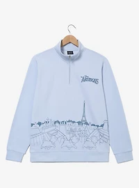 Disney The Aristocats Paris Quarter Zip Crewneck — BoxLunch Exclusive
