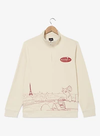 Disney Pixar Ratatouille Paris Quarter Zip Crewneck — BoxLunch Exclusive