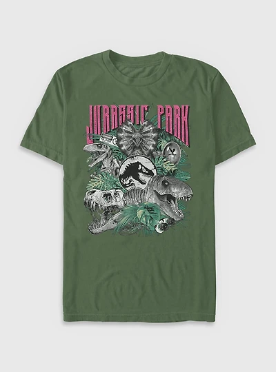 Jurassic Park Life Finds A Way Iconic Dinosaurs Garment Dye T-shirt BoxLunch Exclusive