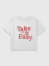 Sesame Street Elmo Take It Easy Youth Girls Boxy T-Shirt