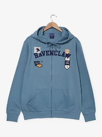 Harry Potter Ravenclaw Embroidered Badges Zippered Hoodie — BoxLunch Exclusive
