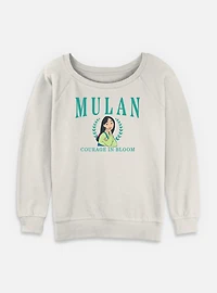 Disney Princesses Mulan Collegiate Womens Slouchy Sweatshirt