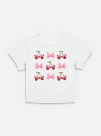 Disney Minnie Mouse Cherries And Bows Women Baby T-Shirt
