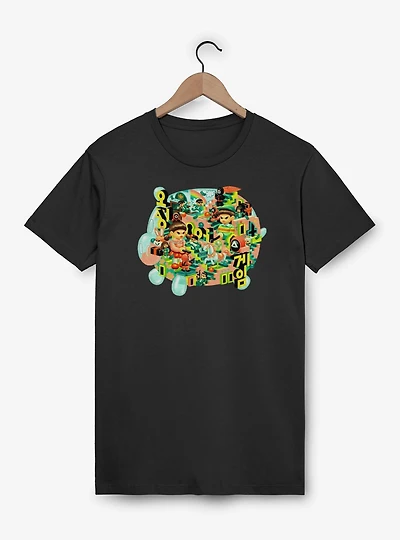 Squid Game Piggy Bank Labyrinth Collage T-Shirt