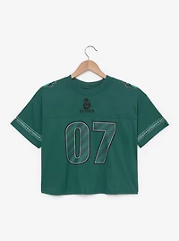 Harry Potter Slytherin Women's Plus Cropped Football Jersey - BoxLunch Exclusive