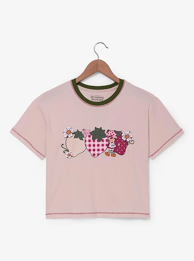 Strawberry Shortcake Patterned Strawberries Women's Slightly Cropped T-Shirt - BoxLunch Exclusive