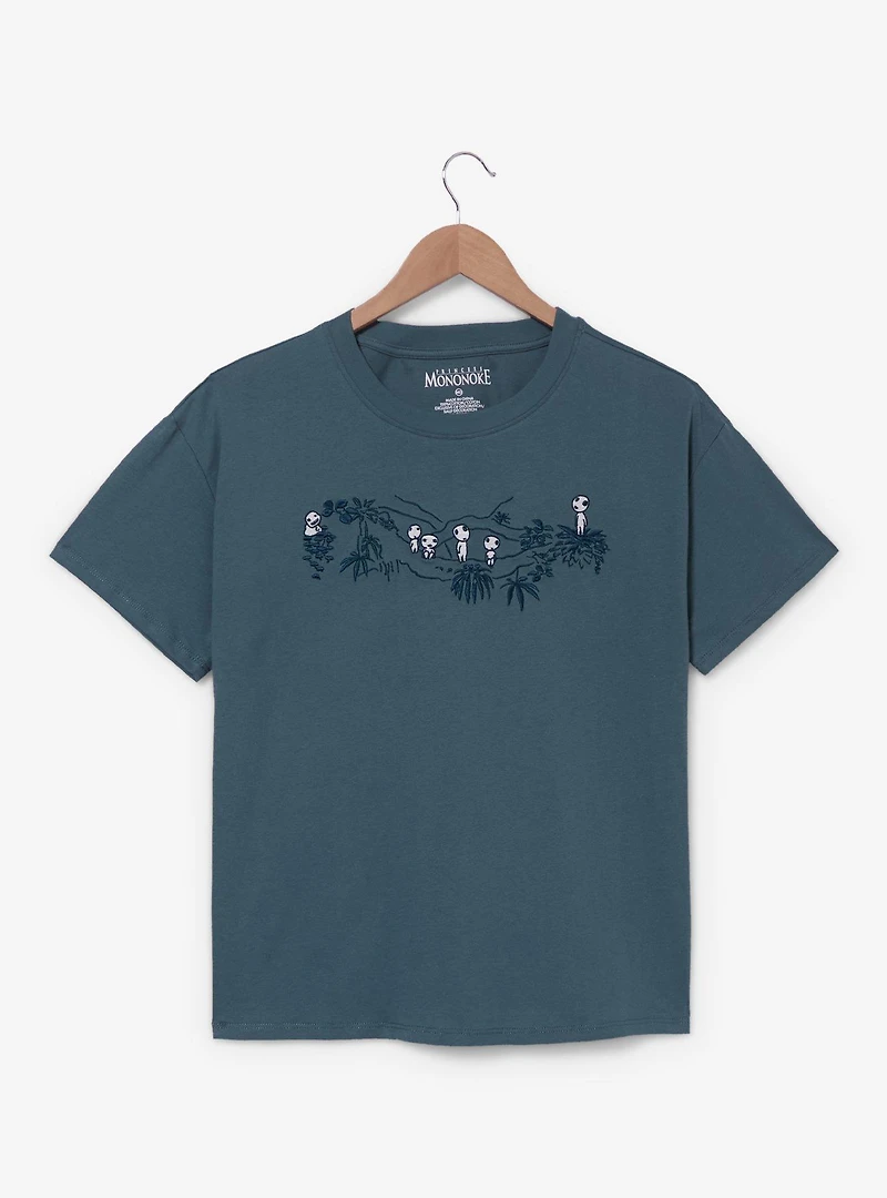 Studio Ghibli® Princess Mononoke Embroidered Glow-in-the-Dark Kodama Women's T-Shirt - BoxLunch Exclusive