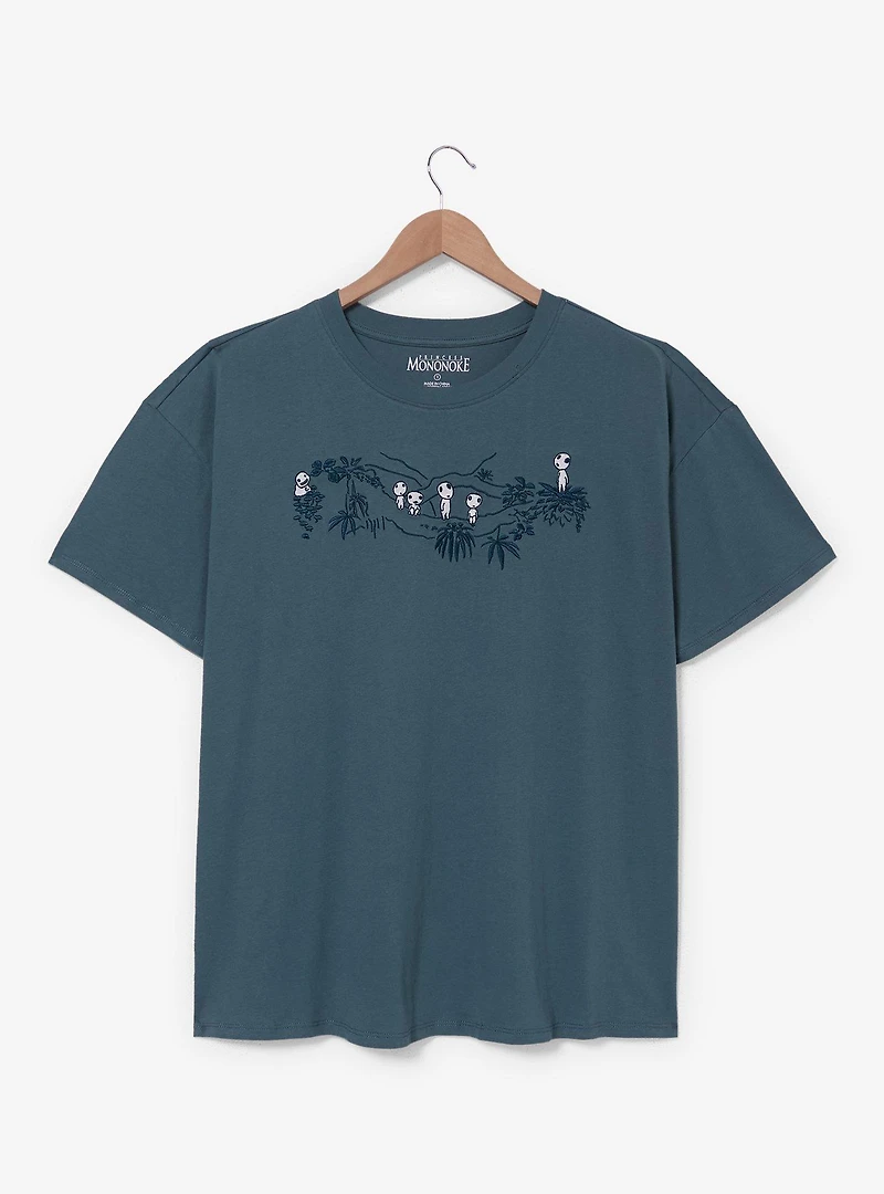 Studio Ghibli® Princess Mononoke Embroidered Glow-in-the-Dark Kodama Women's Plus T-Shirt - BoxLunch Exclusive